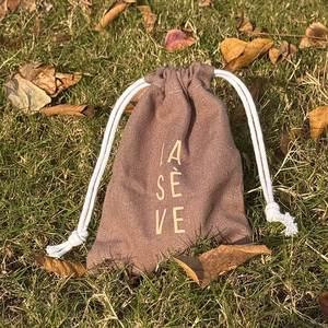 Custom Printed Logo Organic Cotton <b>Drawstring</b> <b>Pouch</b> Eco-Friendly Biodegradable Gift Bag with Customization - Product Image 1
