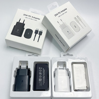 Adaptador PD de 25W, Cargador Rápido USB C para Samsung con Cable, Enchufe para EE. UU., UE y Reino Unido, para Samsung S25 S24 S23 S22 S21