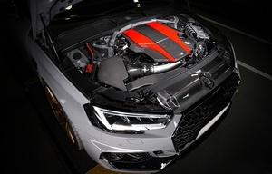 2017 di tubo di aspirazione in fibra di carbonio reale OEM a secco per Audi S4/S5/RS4/RS5 B9 B9.5 A6 A7 S6 S7 (C8) 2.9T/3.0T di copertura del motore - Product Image 6