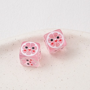 Nuevas Cuentas Acrílicas de 14mm en Colores Variados, Tipo Cubo de Hielo, Marca <span class=keywords><strong>Leomon</strong></span>, para Collares Gruesos y Fabricación de Joyería - Product Image 2