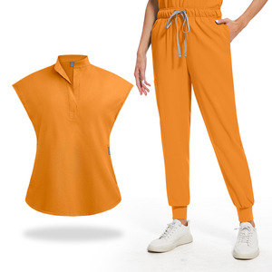 Vente en gros de polyester spandex grande taille gommages de médecin logo personnalisé jogging à la mode soins infirmiers infirmiers doux médicaux gommages d'infirmière ensembles d'uniformes - Product Image 5