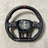 Setir Kemudi Serat Karbon Kustom untuk Audi B9 A3 A4 A5 RS3 RS4 RS5 S3 A6 A7 A8 Q5 Q7 Q8 TT R8 RS6 RS7 S7 B8 B9 Pabrik Terbaik