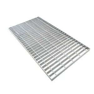 stainless steel drainage grates 32*5mm 32*5mm Galvanized Walkway Panel Driveway Cover Metal Floor 6m*1m Serrated Steel Grating