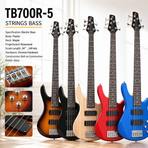 Guitare <span class=keywords><strong>Basse</strong></span> <span class=keywords><strong>5</strong></span> <span class=keywords><strong>Cordes</strong></span> Professionnelle Personnalisée 2026 en Érable et Coria, Finition Brillante, Vente en Gros - Product Image 2