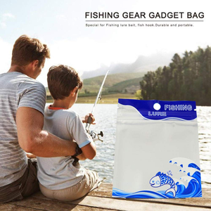 Sacs d'emballage alimentaire personnalisés en PE imprimé résistant à l'humidité avec fermeture éclair pour leurres de pêche et vers artificiels - Product Image 3