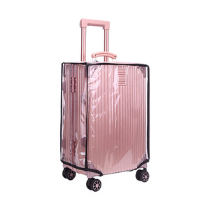 UOO Bagage à main de petite taille, étanche à la poussière, transparent, <span class=keywords><strong>organisateur</strong></span> de voyage, chariot en PVC, <span class=keywords><strong>housse</strong></span> de <span class=keywords><strong>valise</strong></span> pour bagages - Product Image 2