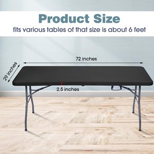 Mantel de Spandex lavable elástico ajustado cubierta de mesa de fiesta de Picnic diseño plegable para un uso fácil - Product Image 3