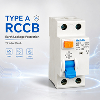 Interruptor Diferencial RCCB MythEle MID-63 con Capacidad de Ruptura de 6/10kA, Tipo AC/A, Protección Contra Fugas a Tierra de 30mA/100mA/300mA