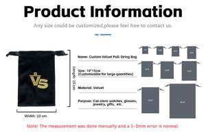 Bolsa de Terciopelo de 5*7cm 7*9cm 8*10cm con Logotipo Personalizado al por Mayor, 11 Colores, Bolsa de Regalo, Embalaje de Joyería, Bolsa con Cordón - Product Image 6