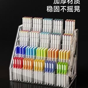 Thinking Of Me Portalápices acrílico con compartimentos de gran capacidad para bolígrafos de acuarela, caja de almacenamiento para marcadores de dibujo de escritorio - Product Image 5