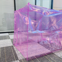 Sacs pochette debout rose personnalisé en plastique PE pour solution de stockage cubique de protection de machine industrielle avec caractéristiques de sécurité
