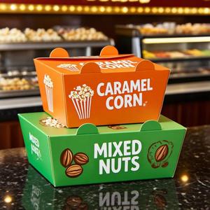 Boîtes à emporter en papier kraft biodégradable auto-montables pour hamburgers, frites, nuggets <span class=keywords><strong>de</strong></span> poulet frit, sushis et en-cas - Product Image 1