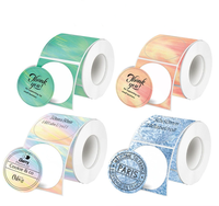 Rouleaux d'étiquettes autocollantes en papier thermique pour Phomemo M110 M200 M220 M221 Mini imprimante de poche fabricant d'étiquettes Style de texture 50*50 rond