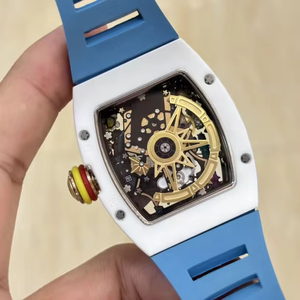 Smiley Designer Fashion RM88 Tourbillon Mechanical <b>Watch</b>, High-Quality White Ceramic Sapphire Mirror, Men's Casual <b>Watch</b> - Product Image 5