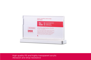 Uhoo 6268 t-hình dạng thẻ đứng cá nhân mạnh mẽ nhựa Bảng hiển thị Holders cho văn phòng & Trường học sử dụng - Product Image 2