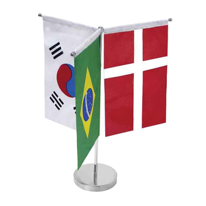 Bandera de Mesa Nacional Personalizada al por Mayor para Negocios, Decoración de Oficina, Bandera de Escritorio con Soporte, 30x45cm, Doble Cara, Poliéster - Product Image 1