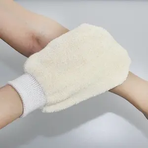 Werkseitige Lieferung 11,5*23CM Body Scrub Mitt Entfernen Sie abgestorbene Haut Peeling PE Bade handschuh