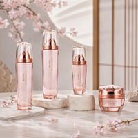 Collection de luxe de flacons en verre et de pots à crème 50g 40ml 110ml 130ml Emballage pour soins de la peau Pompe pulvérisateur Logo personnalisé