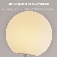 Lampes solaires de jardin Stock Lawn Moon, lampes de sol extérieures à boules blanches, en fer et PE, IP65, lumière chaude, éclairage de jardin sans alimentation électrique