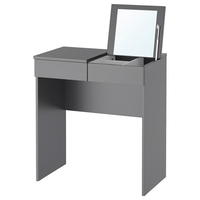 Table de maquillage portable et pliable avec miroir et tiroirs - Compacte et idéale pour les voyages