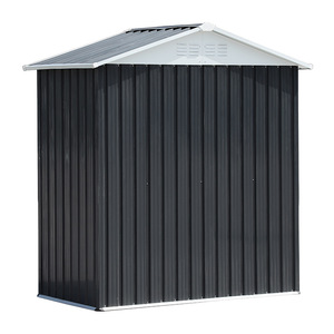 Caseta de Almacenamiento de Acero para Jardín, 8x6 pies, con Puerta con Cerradura, para Herramientas de Exterior - Product Image 4
