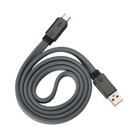 Offre Spéciale 27W Câble plat en silicone à charge rapide Câbles Micro USB Type-C Super Charge CType Câble de données pour téléphone portable