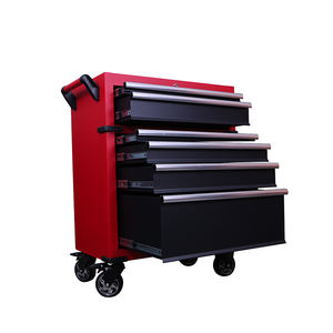 Armoire à outils en fer robuste avec <span class=keywords><strong>six</strong></span> tiroirs et quatre roulettes Chariot à outils mobile pour combinaison de stockage OEM personnalisable - Product Image 2