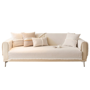 Sky Chenille French Sofa <b>Cushion</b> Pad Type Solid Color Non Slip Modular Sofa <b>Cover</b> Summer 2022 - Product Image 4