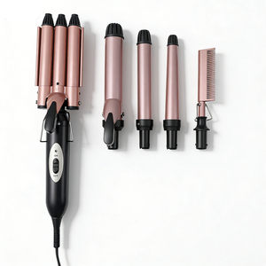 Ensemble de fer à lisser professionnel 5 en 1 avec fers interchangeables 55W 200°C double tension 110-240V, bigoudis et lisseurs interchangeables WLX-944 - Product Image 3