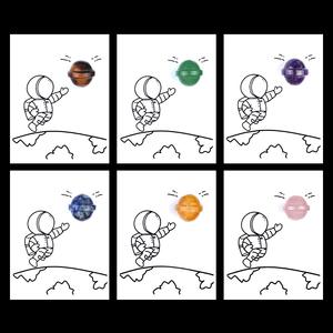 Planetas de cristal de cuarzo rosa sodalita de piedras preciosas naturales para decoración curativa fabricación de joyas - Product Image 6