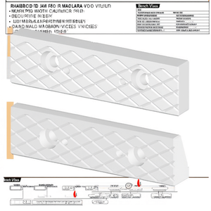 Mandril Romboidal para Tornillo de Banco Modular de 100 mm de Longitud con Patrón de Diamante y Orificios de Montaje - Product Image 2