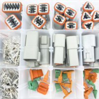 Kit de Conectores Deutsch CNKF de 232 Piezas, Color Gris, de 2 a 12 Pines, con Terminales de Crimpado