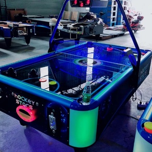 Classic Air Hockey Game Machine Customizable Indoor Sports with Curved Curvestick Wooden Pool <b>Coin</b>-Operated Two Players - Product Image 6