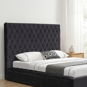Willsoon Modern Design King/Queen Size <strong>Platform</strong> <strong>Bed</strong> <strong>with</strong> <strong>Storage</strong> Wooden Panel and Tufted Headboard for Home - Product Image 5