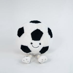 Peluche de football mignonne avec un visage souriant adorable et de petites jambes, cinq couleurs tendance, douce pour les enfants, cadeau sur le thème du sport - Product Image 2