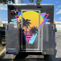 Camion de cuisine mobile en acier inoxydable de 13 pieds avec équipement pour la crème glacée et les en-cas, pour la restauration commerciale en extérieur