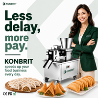 Machine à empanadas et pastels KONBRIT automatique avec moteur en cuivre pur, 4800 pièces/h, commerciale, intelligente, écran tactile PLC, DDP CE