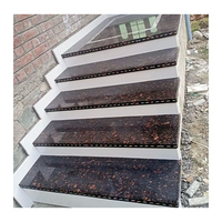 Composants d'escalier décoratifs droits en marbre moderne, durables et finis, pour intérieur, hall d'hôtel, villa, appartement, espace commercial et plus encore