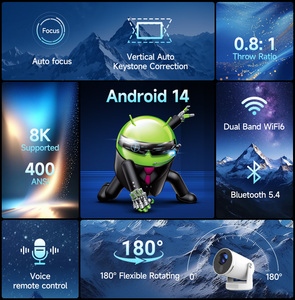 Projecteur Portable 2026 Android 14 HY320 Pro 1080P 300 Lumens 8K WiFi 6 BT5.4 avec Auto Focus, Correction Trapézoïdale et Évitement d'Obstacles - Product Image 3