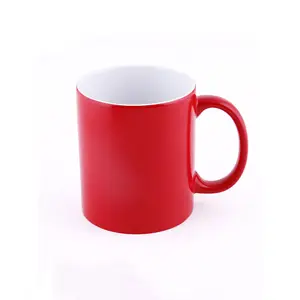 红色热变色马克杯魔术咖啡杯陶瓷/11 盎司变形马克杯-生日最好的礼物,圣诞节和新年