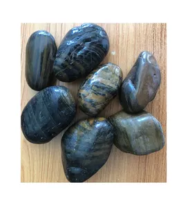 tiger brown river stone pebbles brown color high polish stone pebbles cheap price supplier
