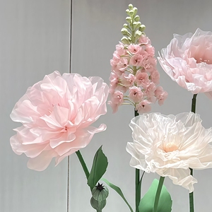 Flores de Rosa Artificiales de Franela Hechas a Mano Fulsom, Color Personalizado, de 50 cm a 3 m, Flores Gigantes para Decoración del Hogar, Bodas y Navidad - Product Image 2