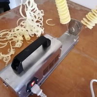 Machine à spirales pour frites électriques automatiques en acier inoxydable avec support réglable, certification CE/ROHS, garantie 1 an
