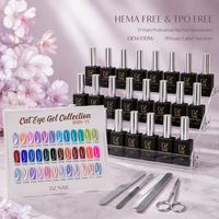 Vernis à ongles gel effet œil de chat sans HEMA ni TPO, série puissante effet œil de chat, marque privée OEM, adapté aux salons de manucure