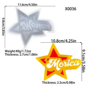 Molde de Silicona para Resina Hecho a Mano, Estilo DIY, Adornos Decorativos y Herramientas para Pasteles, Molde de Yeso para Resina - Product Image 2