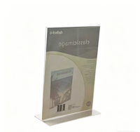 Support de signalisation A4 en acrylique transparent, support en forme de L à chargement par le bas pour menus, documents et présentoirs de vente au détail