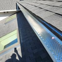 Protection de gouttière perforée en aluminium de type K, garde-feuilles pour gouttière de toit, couvercle de protection des avant-toits pour bloquer les feuilles