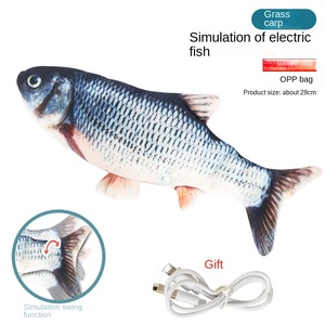 Jouets électriques USB en gros pour animaux de compagnie, jouets en peluche interactifs pour enfants, chantent et parlent, imitant les poissons <span class=keywords><strong>qui</strong></span> sautent, blagues et farces pratiques - Product Image 2