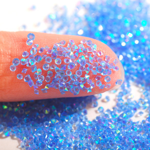 <span class=keywords><strong>Micro</strong></span>-strass en verre à double pointe couleur <span class=keywords><strong>AB</strong></span> de 1,2 mm pour accessoires de perçage à ongles DIY - Product Image 4