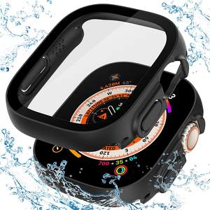 Apple için ekran koruyucu ile 2 in 1 tasarım izle kapak izle dahili 9H IWatch Ultra 49mm için temperli cam filmi vaka - Product Image 5